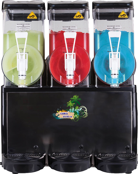 Goedkope slushmachine, granitamachine, 3 dispenser
