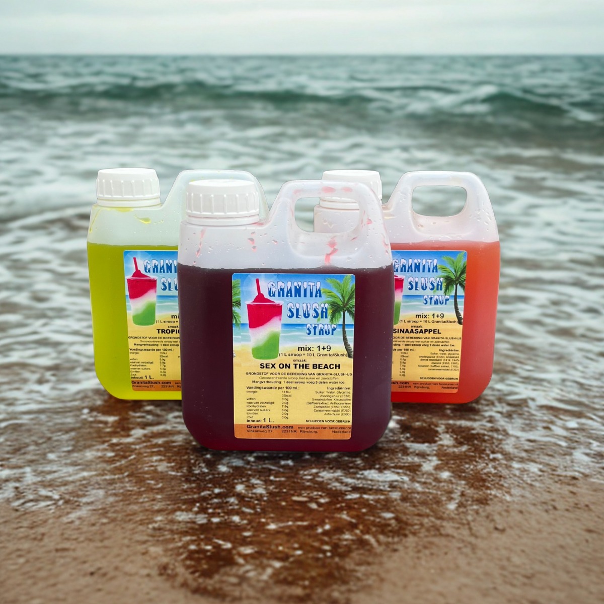 1 liter slushsiroop op strand – GranitaSlush